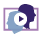Webinar icon with play button